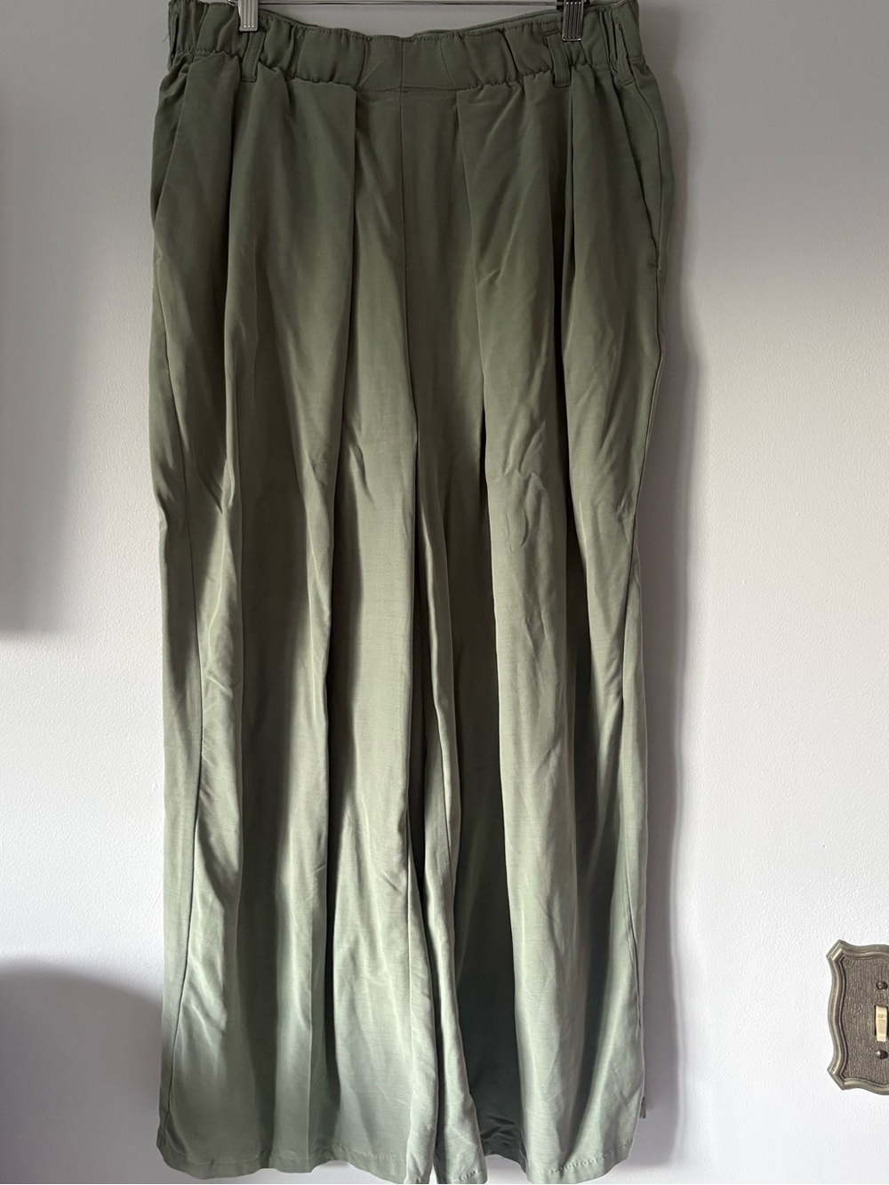 Free People Olive Green Wide Leg Pants